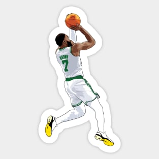 Jaylen Brown WhiteShot Qiangy Sticker